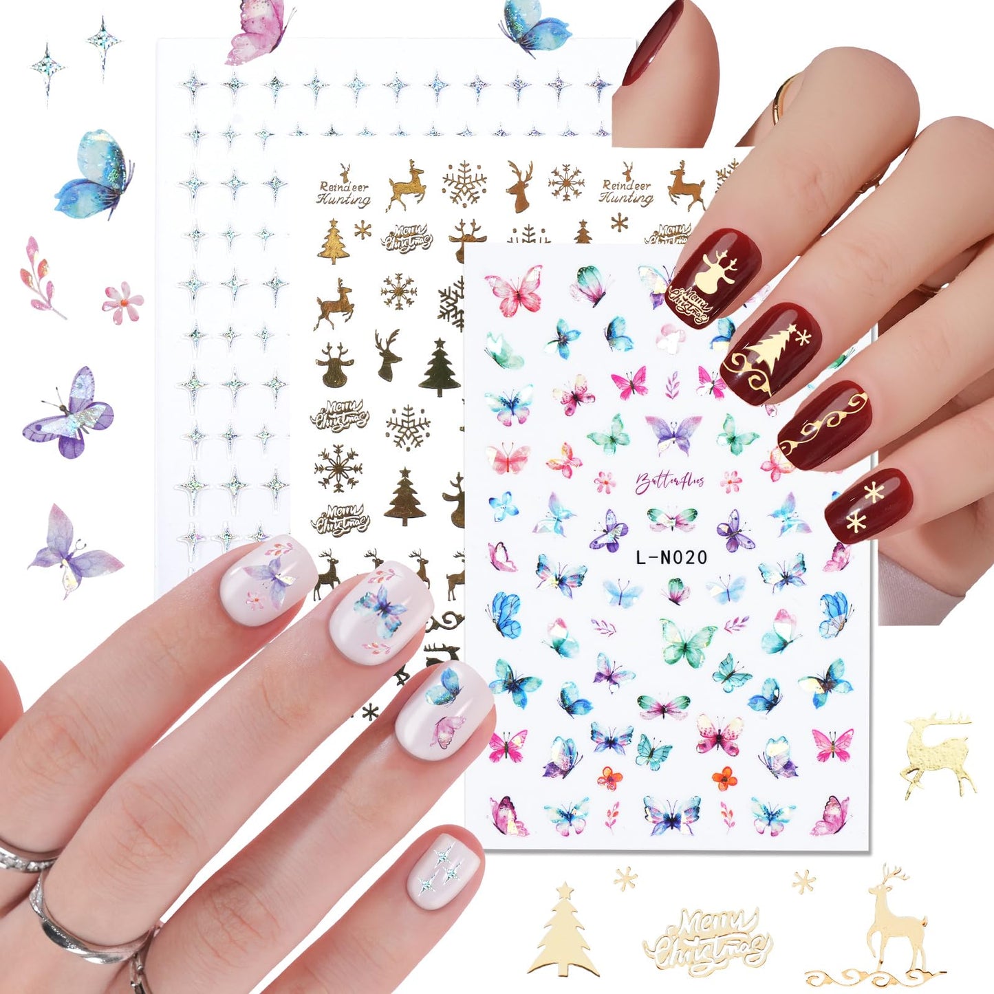 240Pcs Nails Tips Press on Nails Short Kit, Jofay Fashion Acrylic Fake Nails with Glue, 2 Glitter Valentines Press on Nails, 8 Solid Colors Artificial False Nails, Glue on Nails Stick On Nails