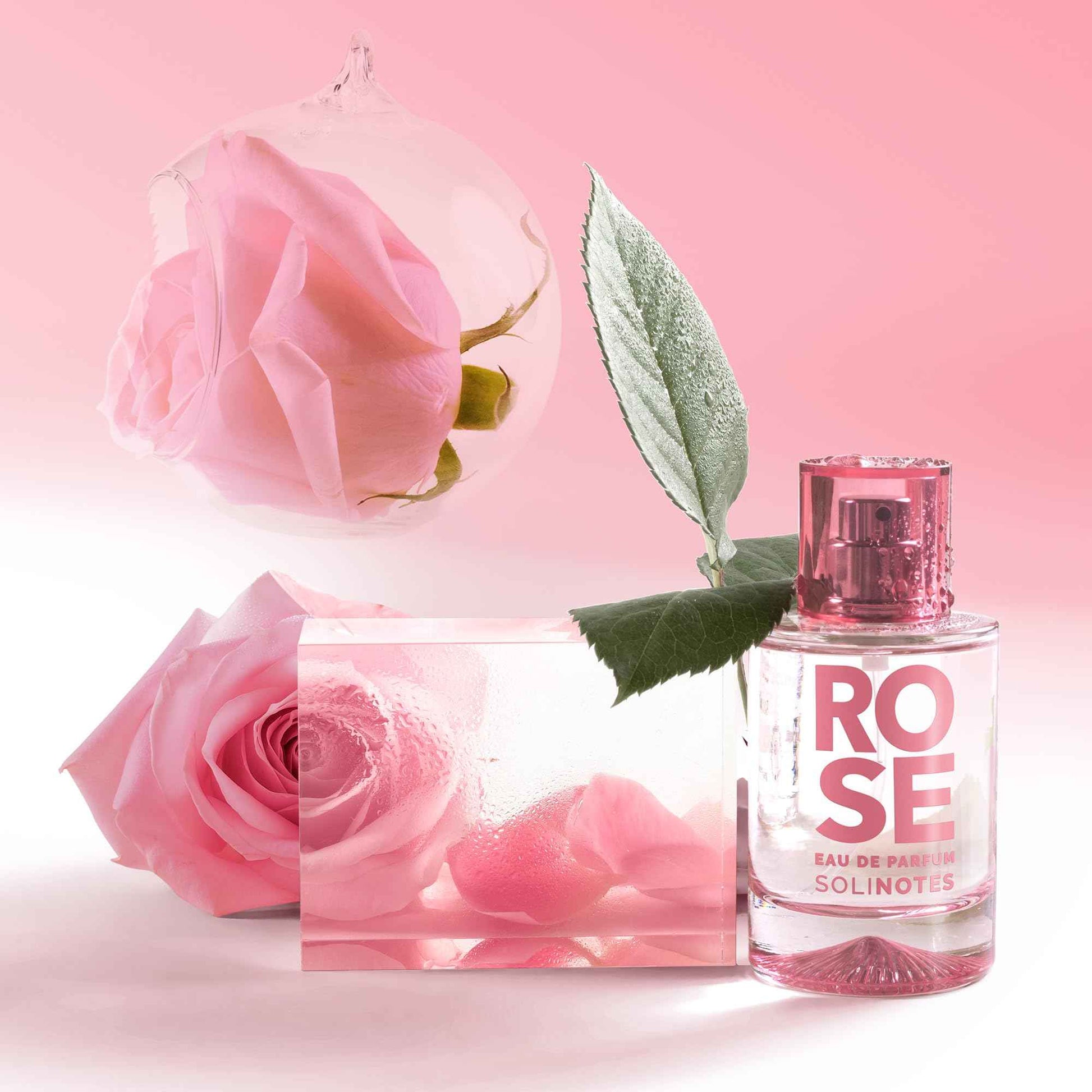 Solinotes Rose Perfume for Women, 1.7 Fl Oz/ 50 ML Eau De Parfum, Delicate Floral and Soothing Scent with Premium Ingredients - Clean Perfume, Cruelty Free, Vegan, Made in France
