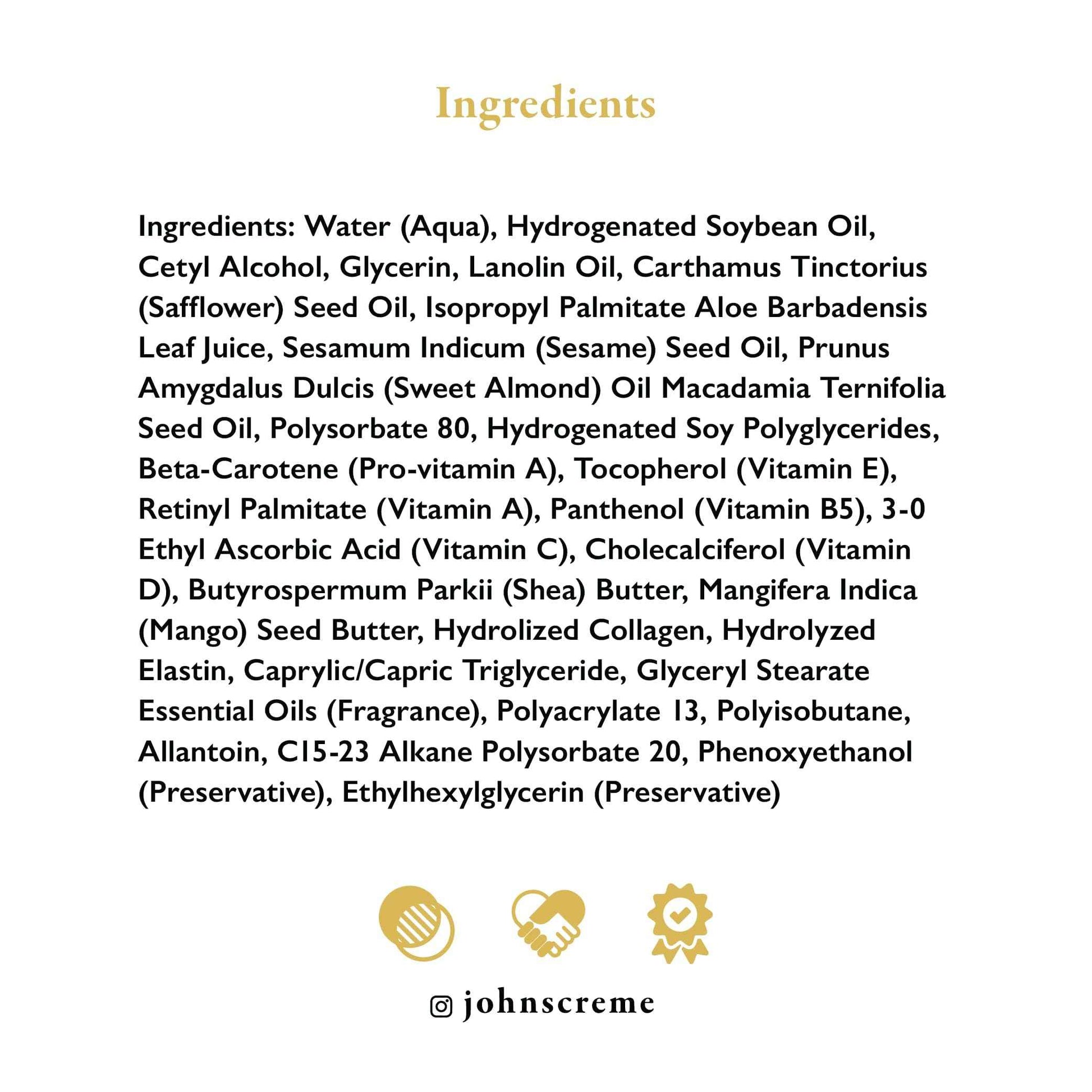 John's Vitamin E, A & D Moisturizer – 16 oz Skin Cream with Hydrolyzed Collagen & Aloe for Dry, Sensitive Skin – Vitamin Cream for Face & Body – Paraben-Free Vitamin E Creme