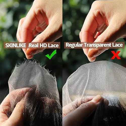 SKINLIKE Real HD Swiss Lace Closure Human Hair 2x6 Lace Closure with Clean Hairline Much More Density Full Cuticle Aligned Brazilian Human Hair Body Wave Style (20inch, HD BW 2x6 lace closure)