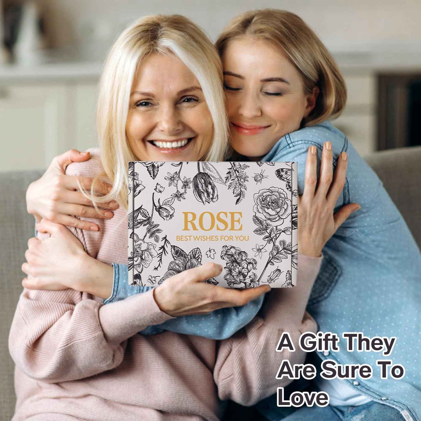 Spa Gift Set for Women- Luxury Rose 14 Pcs Bath Set, Home Spa Kit, Christmas Gift for Women, Birthday Gifts