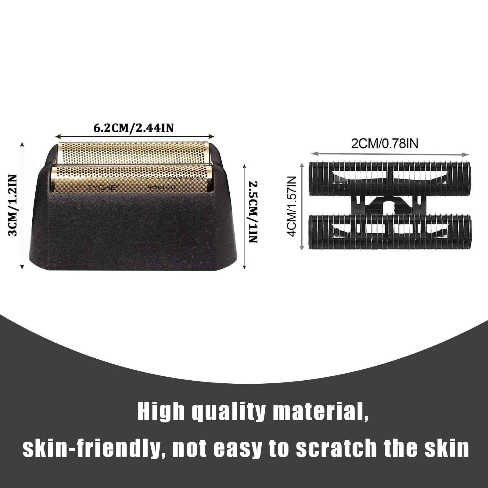 Pro 5 Star Series Finale Shaver Replacement Foil and Cutter Bar Assembly Compatible with wahl Shaver Model 7031-100/7043-100-For men's shaving- 2Pcs Black