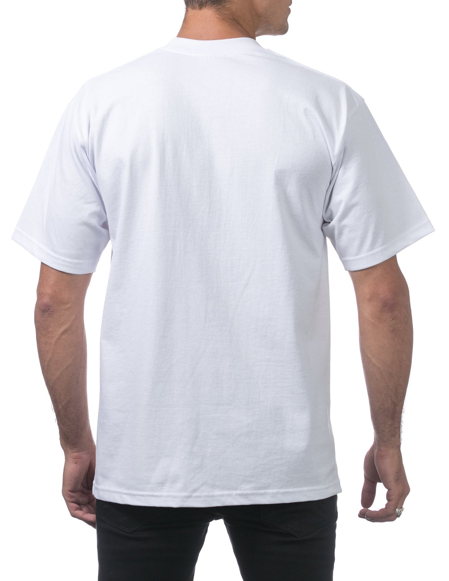 Pro Club Men's Heavyweight Cotton Short Sleeve Crew Neck T-ShirtWhite, Small