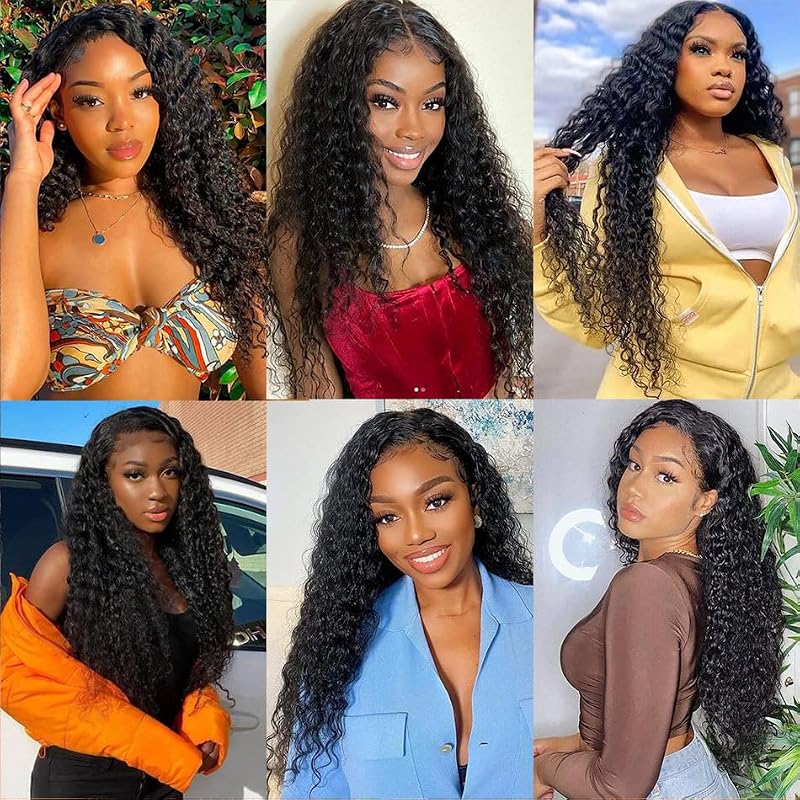 Freiuoke Virgin Human Hair Bundles - Water Wave, 150g, 3 Pack