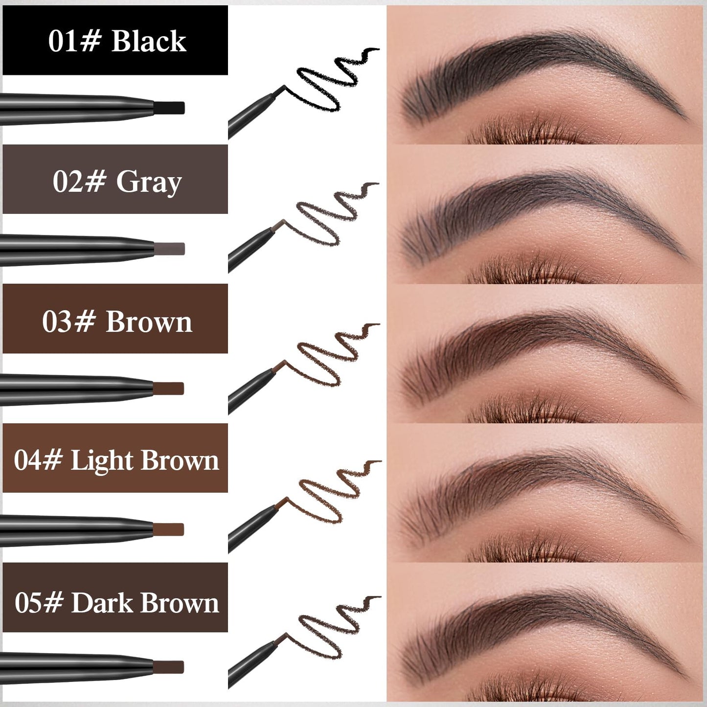 Dimsile 24 Pcs Brown Eyebrow Pencil Waterproof Eyebrow Pencil Bulk Retractable Micro Eyebrow Pencil with Brow Brush Shaping and Filling Brow Pencil Easy to Color for Women Eye Makeup Draw(Soft Brown)