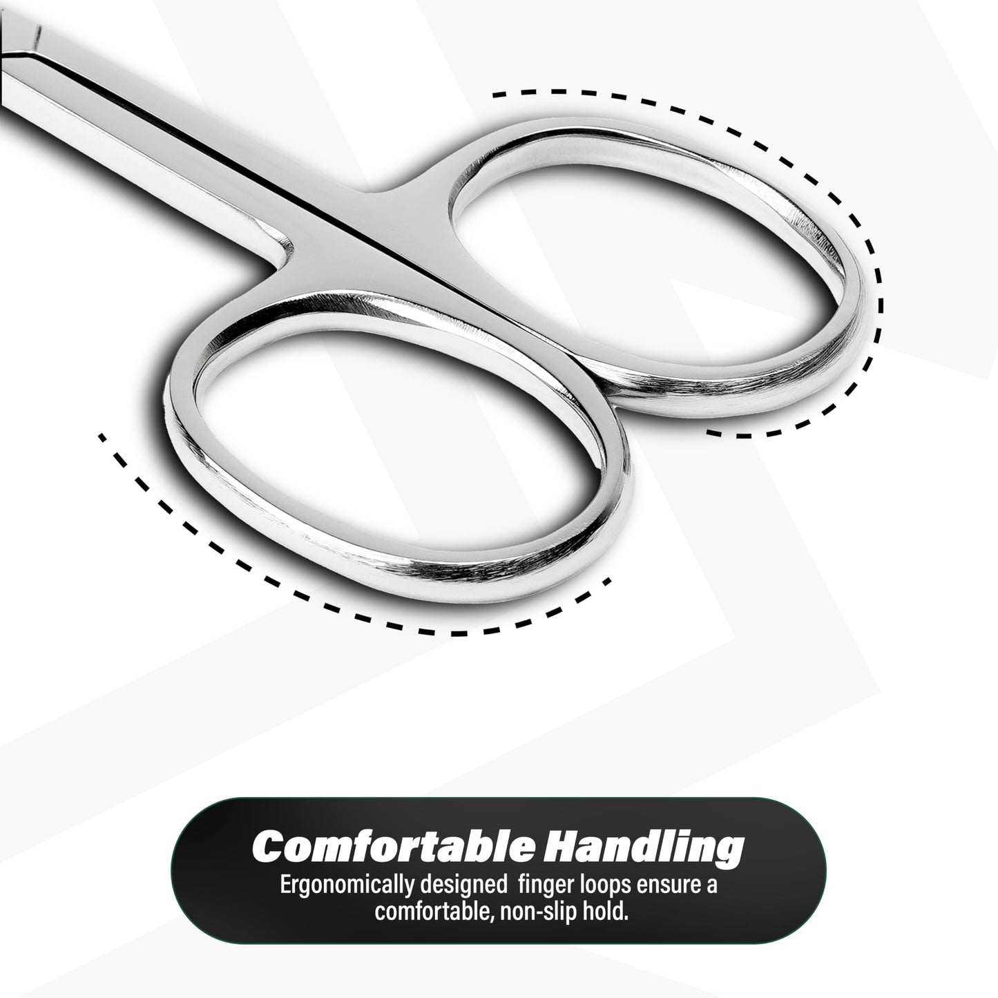 Cuticle Scissors Extra Fine Curved - 3.5” Stainless Steel Grooming Nail Scissors for Women and Men - Small Manicure Beauty Scissors for Toenails, Fingernails, Eyebrows, Facial Hair, Cuticles, Dry Skin