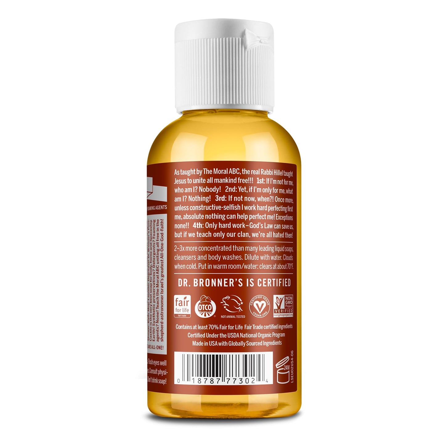 Dr. Bronner's - Pure-Castile Liquid Soap, Made with Organic Oils, 18-in-1 Uses: Face, Body, Hair, Laundry, Pets and Dishes, Concentrated, Vegan, Non-GMO (Eucalyptus, 2 ounce, 2-Pack)