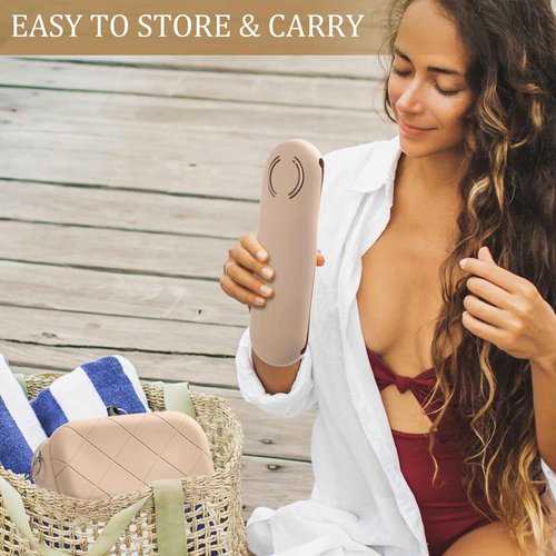 Dansydaisy 2 Pcs Silicone Portable Travel Makeup Bag,Soft Silicone Waterproof Toiletry Cosmetic Bag for Women Zipper Closure Organizer Makeup Case