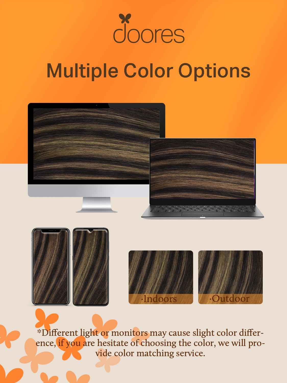 DOORES Sew in Hair Extensions Natural Straight, 18 Inch Balayage Dark Brown to Chestnut Brown 50g, Invisible Weft Hair Extensions Human Hair Virgin