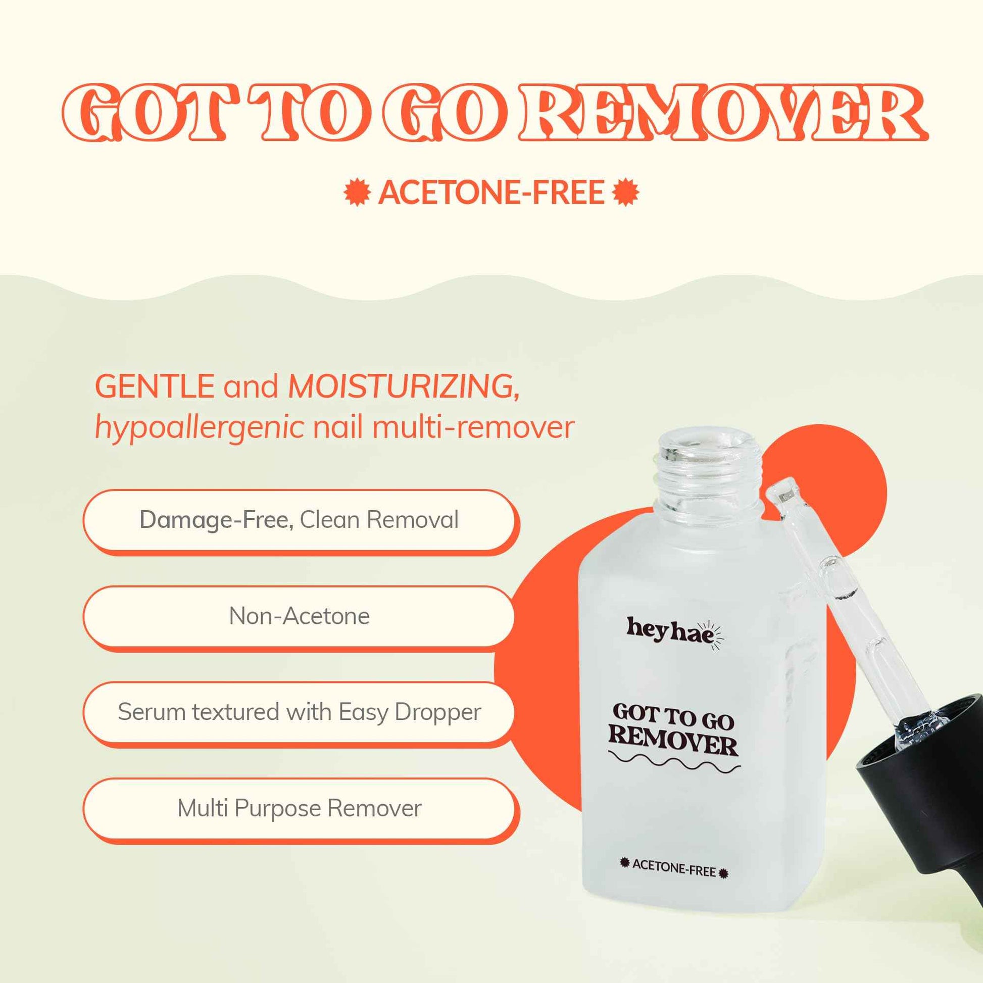 Heyhae Essentials Bundle - Semi Cured Gel Nail Strips (Hey, Sunset Drive?) + Got To Go Remover [2 Pack]