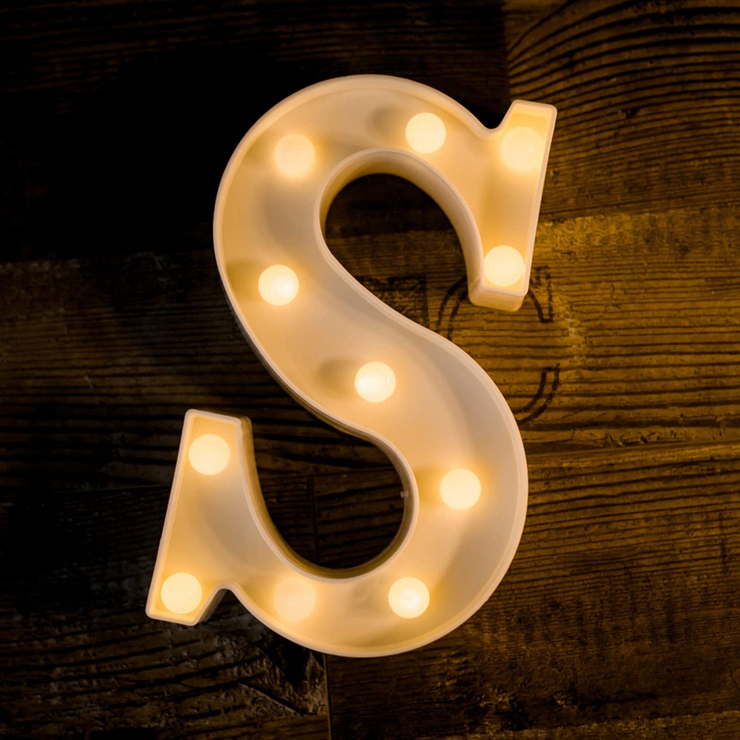 Foaky LED Letter Lights Sign Marquee Light Up Letters Sign for Night Light Wedding/Birthday Party Battery Powered Christmas Lamp Home Bar Decoration(S)