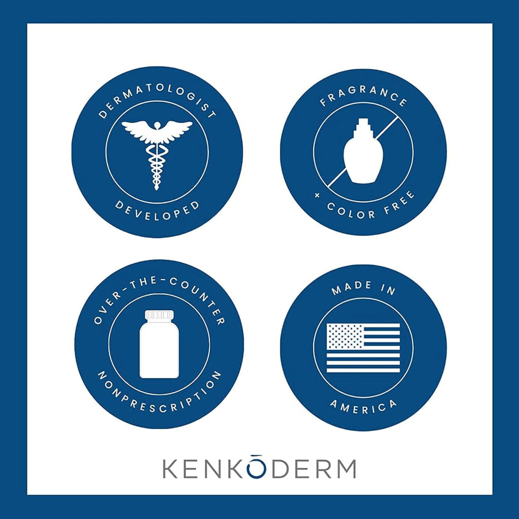 Kenkoderm Psoriasis Dead Sea Mud Soap with Argan Oil & Shea Butter, Natural Exfoliating Body & Face Cleanser for Sensitive Skin, Fragrance & Color-Free, 4.25 Ounce, 1 Bar