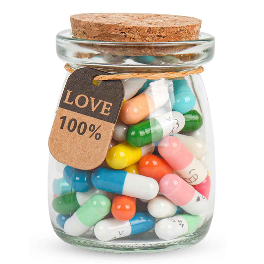 Letters Message in a Bottle,Lovely Notes Couples Gifts For Him/Her, Boyfriend/Girlfriend,Birthday,Valentines Day, Mother's Day,Graduation Season Party Gift. (Mixed Color 60PCS)