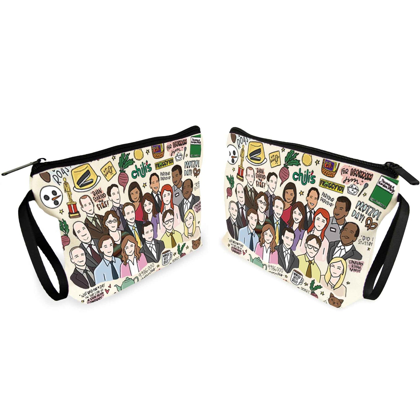 The Office Merchandise Makeup Bag with Zipper and Handle, Canvas Cosmetic Bag, Funny Gifts for Sister and Fans