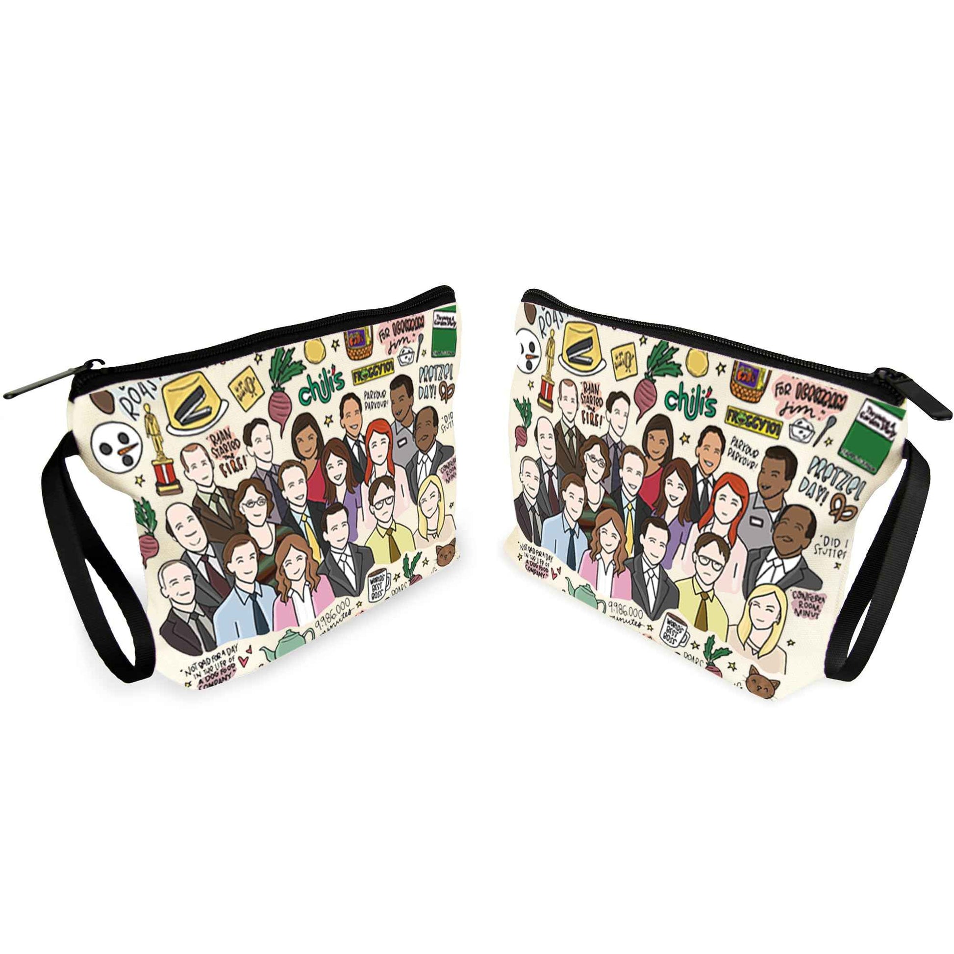 The Office Merchandise Makeup Bag with Zipper and Handle, Canvas Cosmetic Bag, Funny Gifts for Sister and Fans