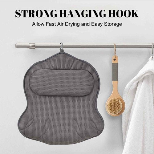 Extra Thick Bath Pillows for Tub-Luxury Bathtub Pillow for Head Neck and Back Support, Soft 4D Air Mesh Bath Pillow with Strong Suction Cups, Relaxing Bath Accessories Spa Gifts for Women