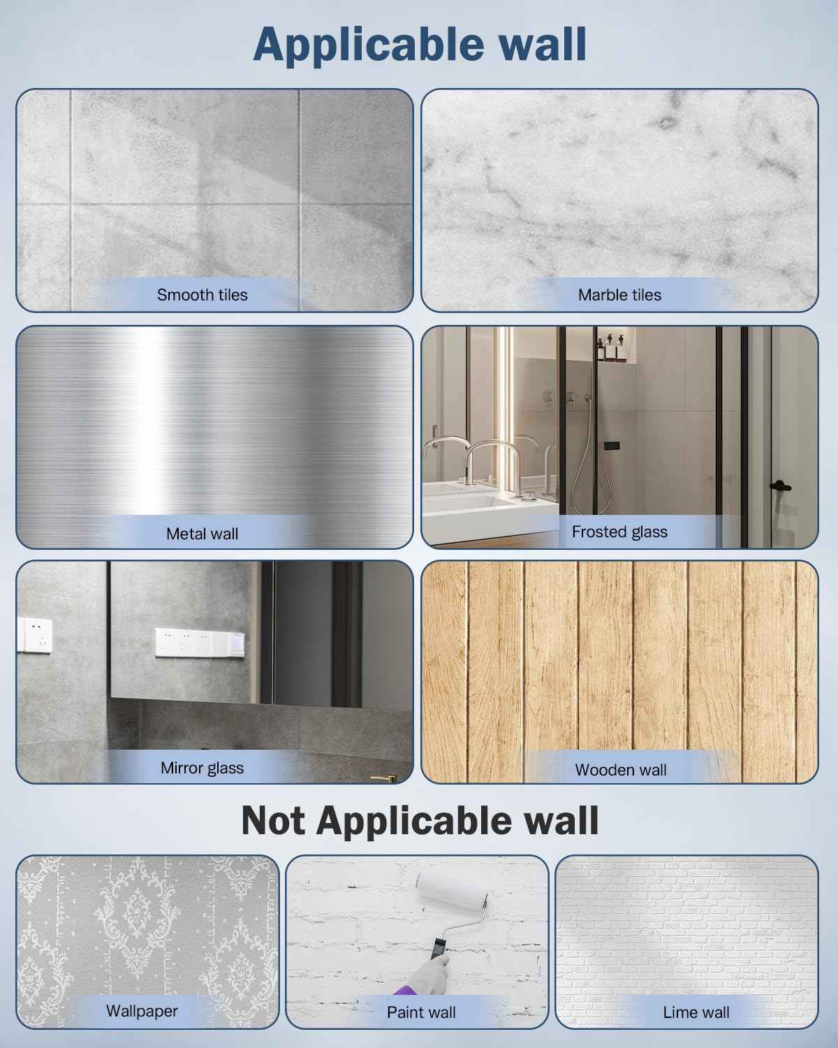 BEZOX Wall Mounted Razor Holder (2-Pack) – Auto-Closing Dust Cover, No-Drill Adhesive Mount Razors Hanger for Shower & Bathroom – Sleek Razor Stand for Men, Safety Razor Organizer with Secure Hooks