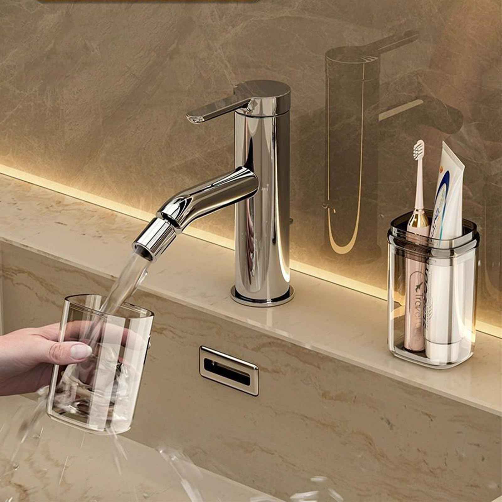 2Pcs Toothbrush Cup Toothbrush Travel Case, Travel Toothbrush Holder Case with Cover Portable Multifunctional Toothbrush Cover, Suitable for Travel Business Camping Bathroom School or Daily Uses