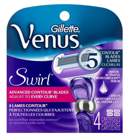 Gillette Venus Womens Swirl 4-Cartridges (3 Pack)