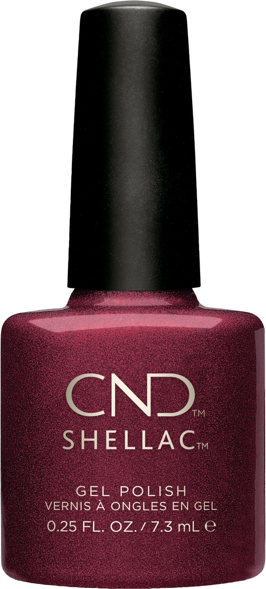 CND Shellac Gel Nail Polish, Long-lasting NailPaint Color with Curve-hugging Brush, Red/Burgundy Polish, 0.25 fl oz