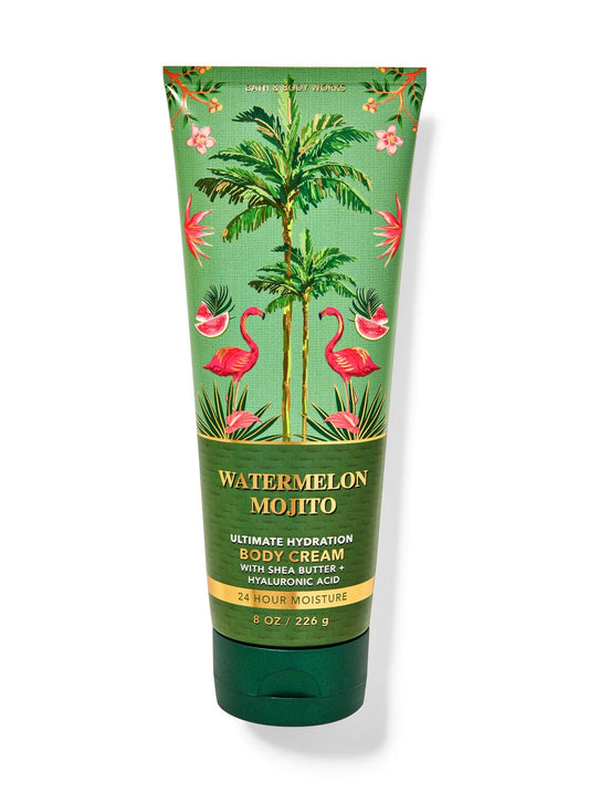 Bath & Body Works Watermelon Mojito Ultimate Hydration Body Cream Gift Set For Women, 8 Fl Oz (Watermelon Mojito)