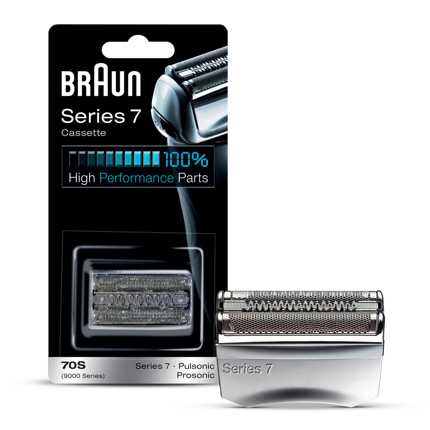 Braun Series 7 70S Electric Shaver Head Replacement, Compatible with Series 7 Shavers: 720cc, 730cc, 735s, 750cc, 760cc, 790cc, and 795cc