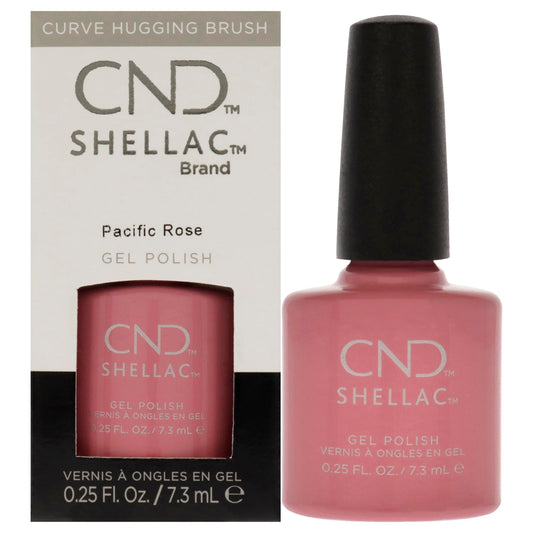 CND Shellac Gel Nail Polish, Long-lasting NailPaint Color with Curve-hugging Brush, Pink Polish, 0.25 fl oz