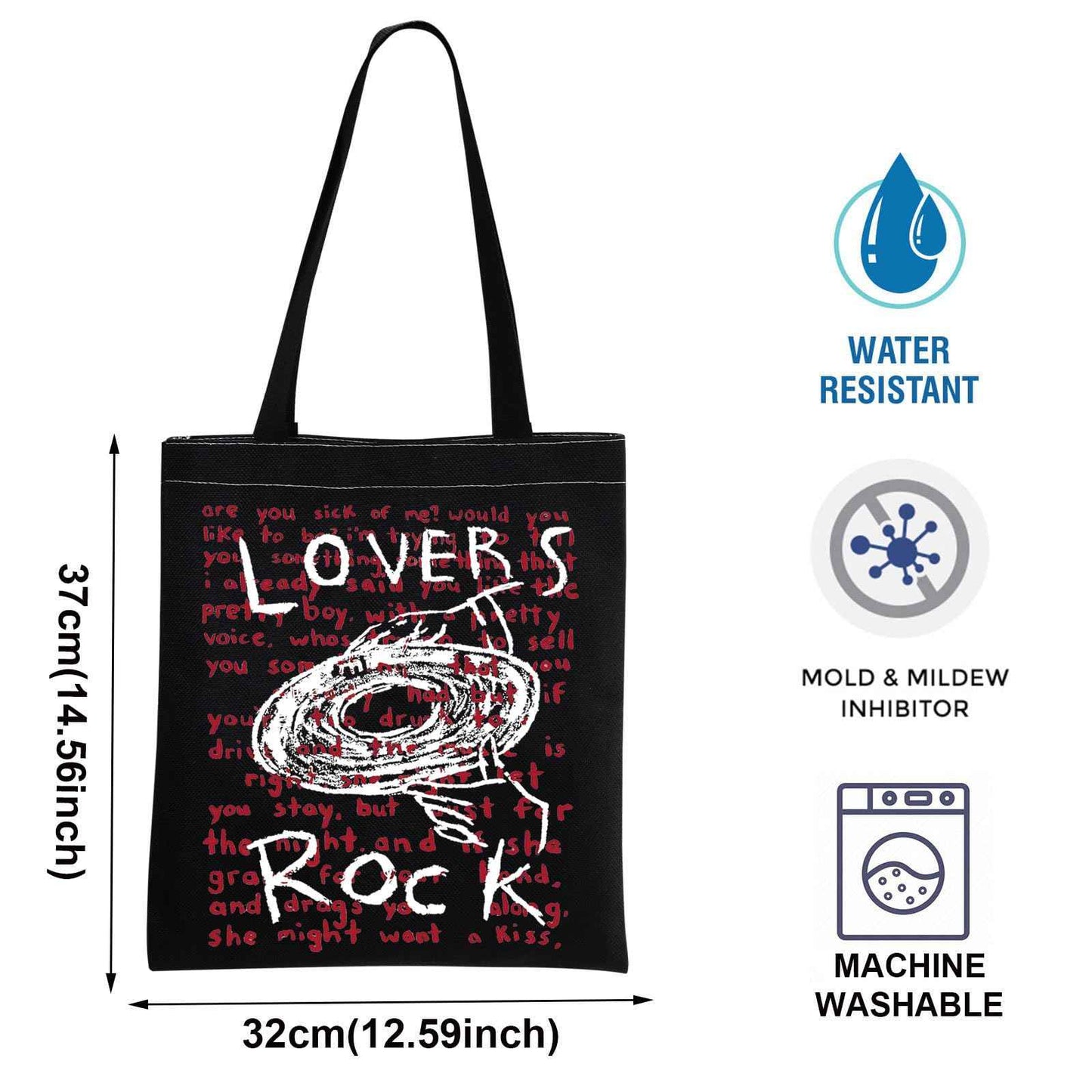 TV Girl Band Merch TV Girls Lovers Rock Inspired Canvas Bag TV Girl Gift Music Merchandise For Canvas Bag (Lovers Rock BK)