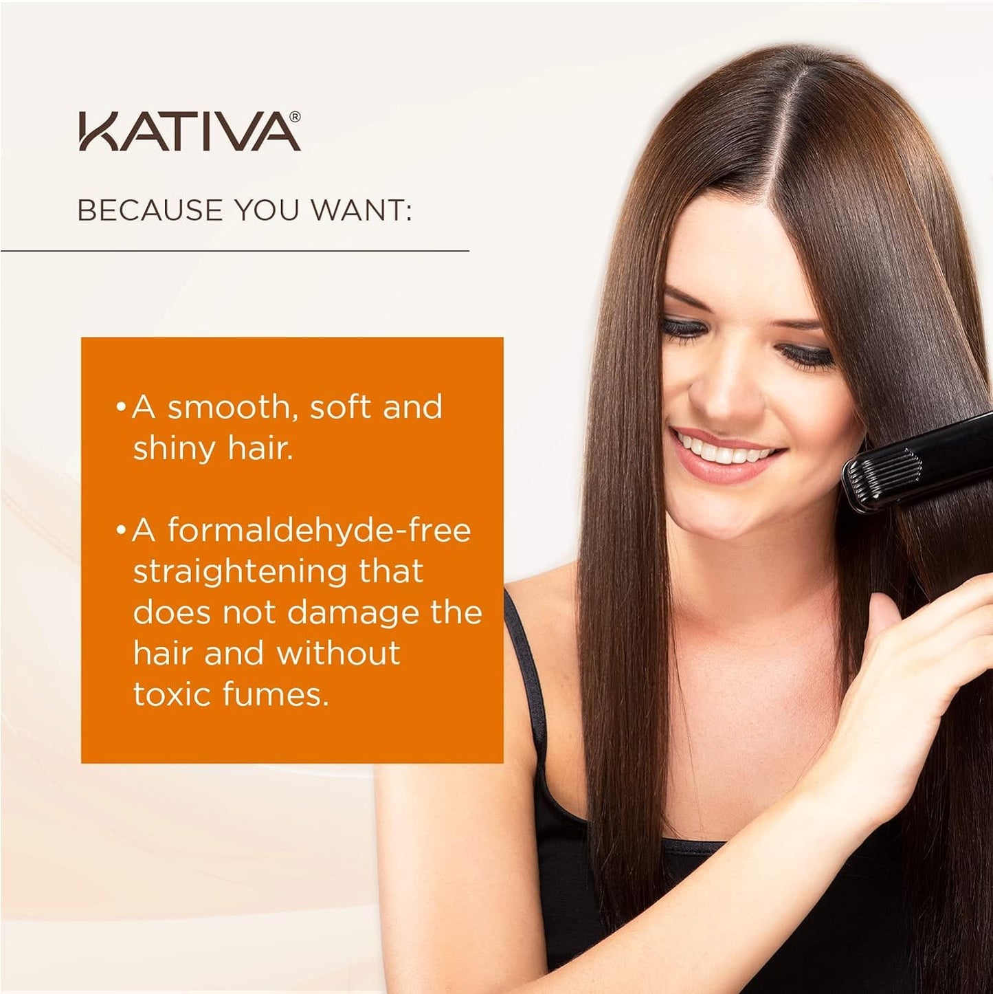 Brazilian Keratin Premium hair straightening treatment at home with Hyaluronic Acid and Premium Serum | Kit keratina para alisar el pelo | Kativa Keratin Premium