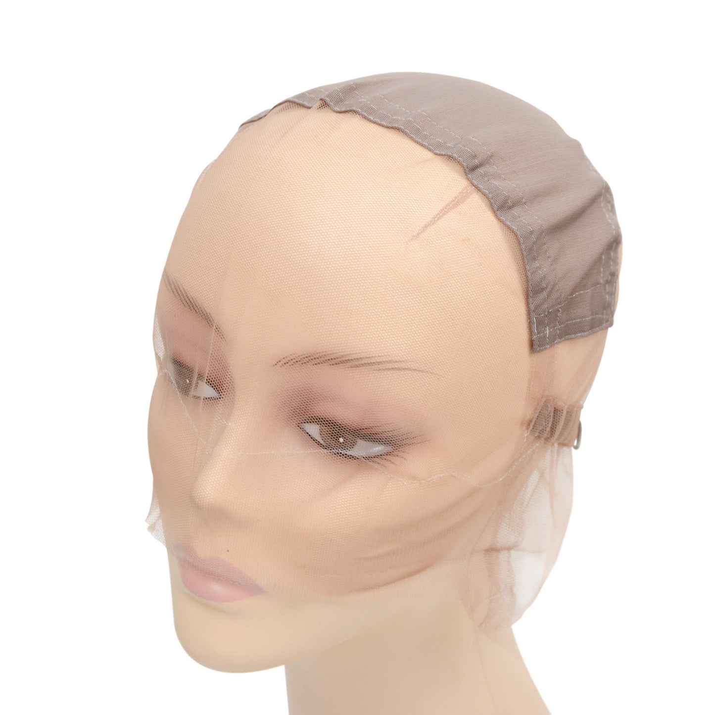 YANTAISIYU Full Lace Wig Cap Wig Base with Adjustable Strap Hairnet Cap for Making Wig Caps (Brown M 22inch)