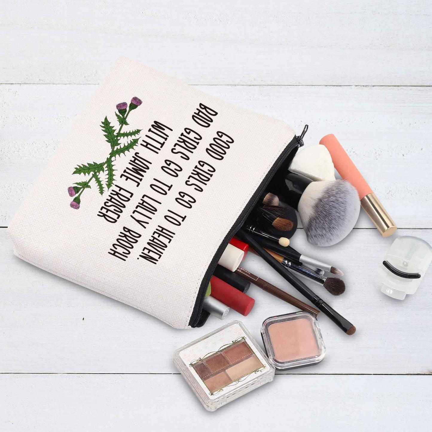 G2TUP Claire & Jamie Fraser Show Cosmetic Bag Jamie & Frank Fans Gift Good Girls Go To Heaven Bad Girls Go To Lally Broch With Jamie Fraser (Good Jamie MG)