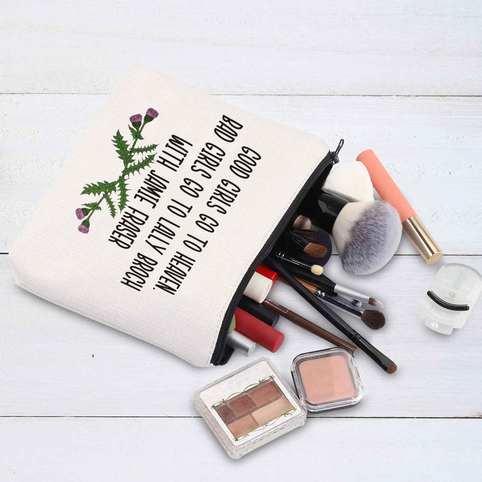 G2TUP Claire & Jamie Fraser Show Cosmetic Bag Jamie & Frank Fans Gift Good Girls Go To Heaven Bad Girls Go To Lally Broch With Jamie Fraser (Good Jamie MG)