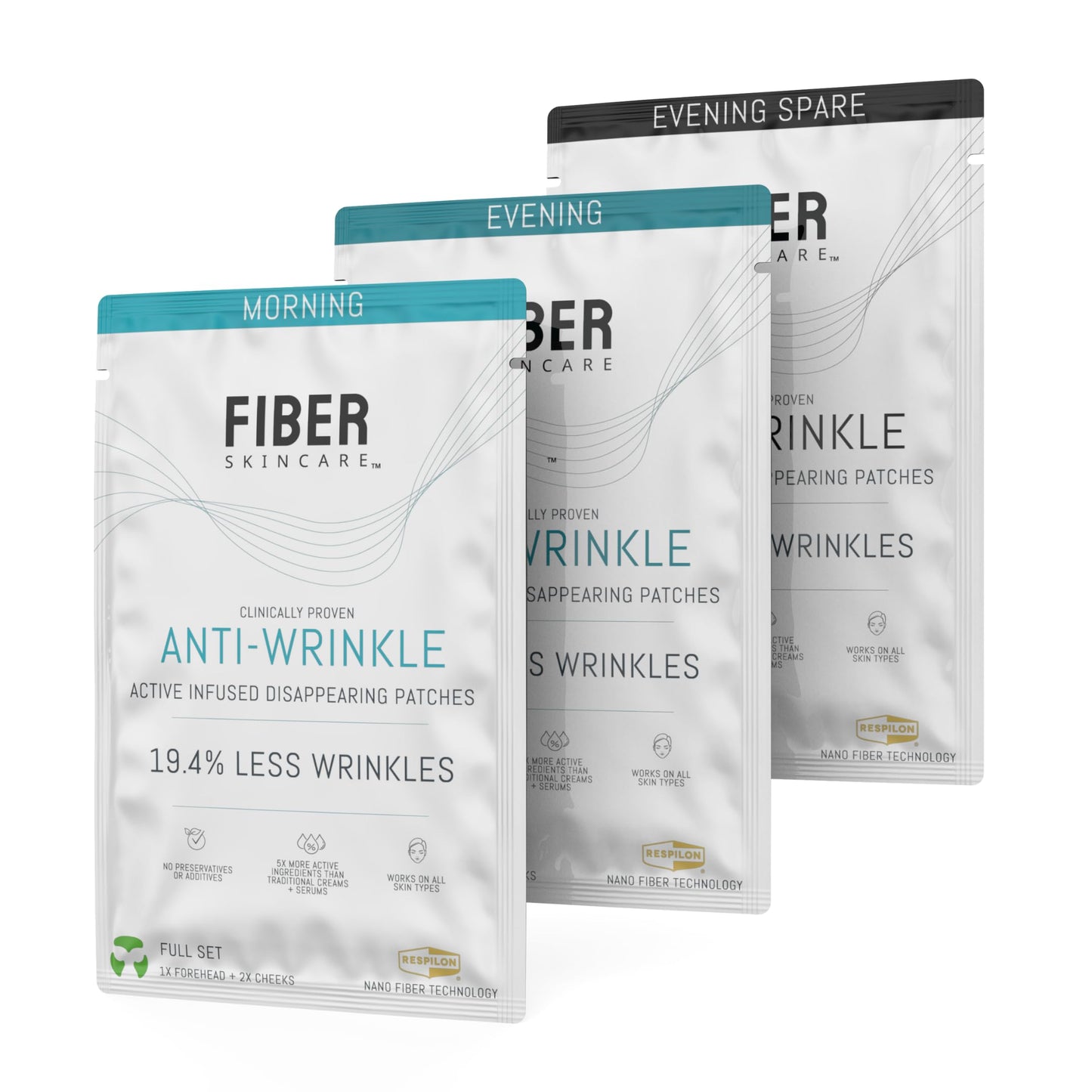 Fiber Skincare Anti-Wrinkle Active Infused Disappearing Patches (10-Pack)