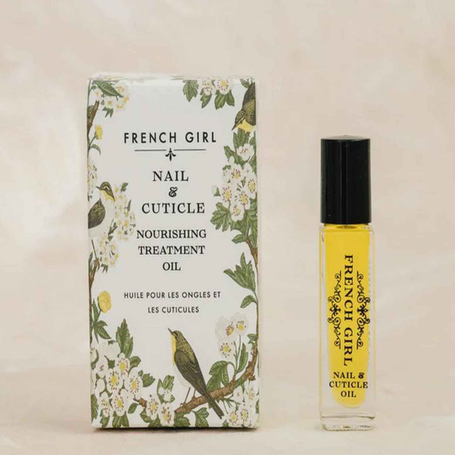 French Girl Nail & Cuticle Oil - Hydrating Nail Strengthener and Growth Treatment, Cuticle Softener, Nail Growth Oil to Repair Dry, Damaged Nails, Clean, Vegan & Cruelty-Free, .3 oz