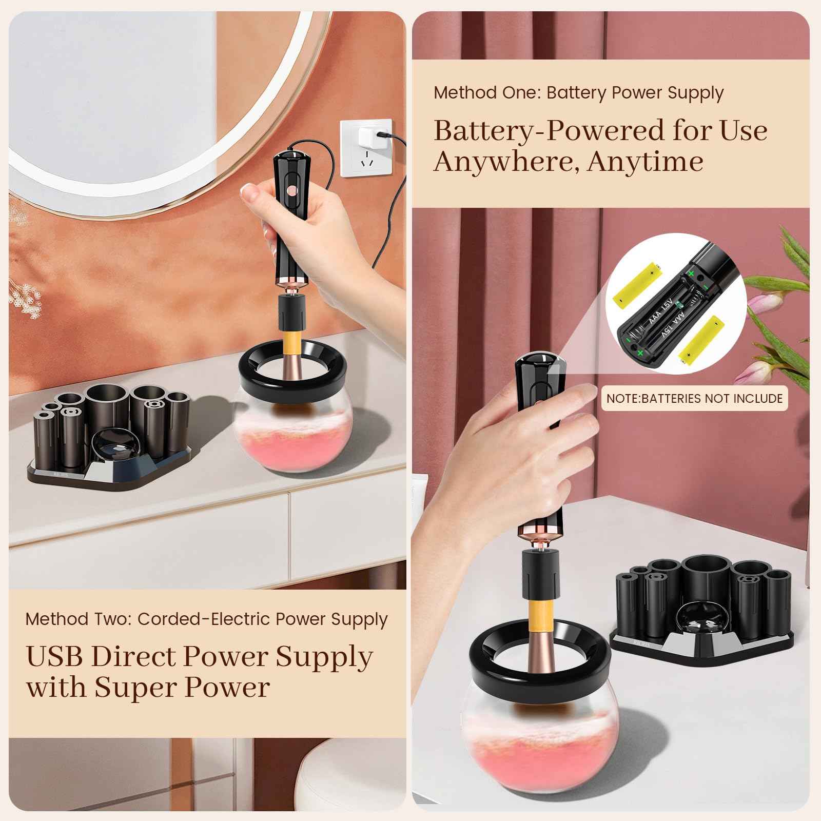 RICRIS Makeup Brush Cleaner Machine and Shampoo