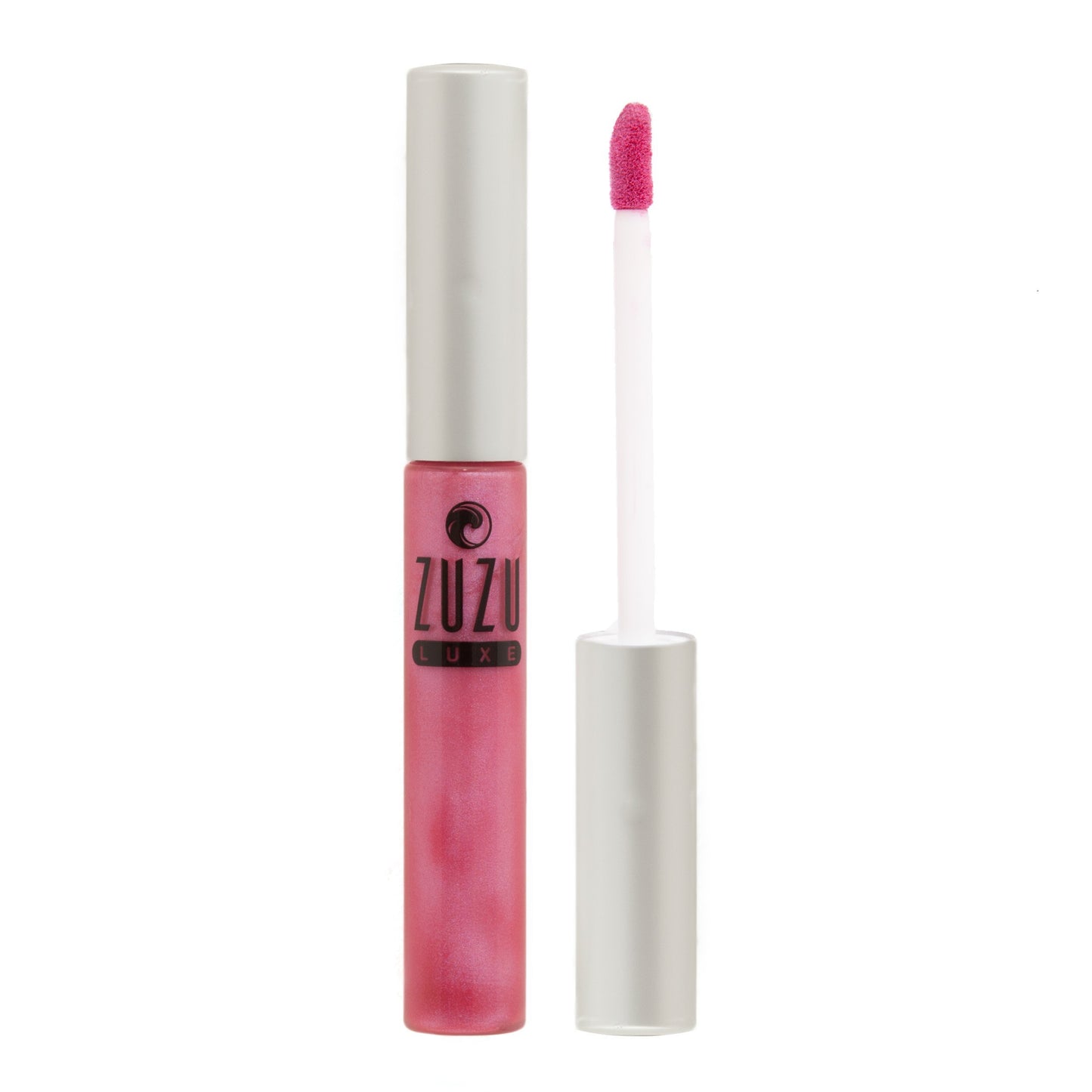 Zuzu Luxe Sheer Gloss (Cosmopolitan - Bubblegum Pink/Cool Shimmer), Natural Lip Gloss, Paraben Free, Vegan, Gluten-free, Cruelty-free, Non GMO, 0.17 oz