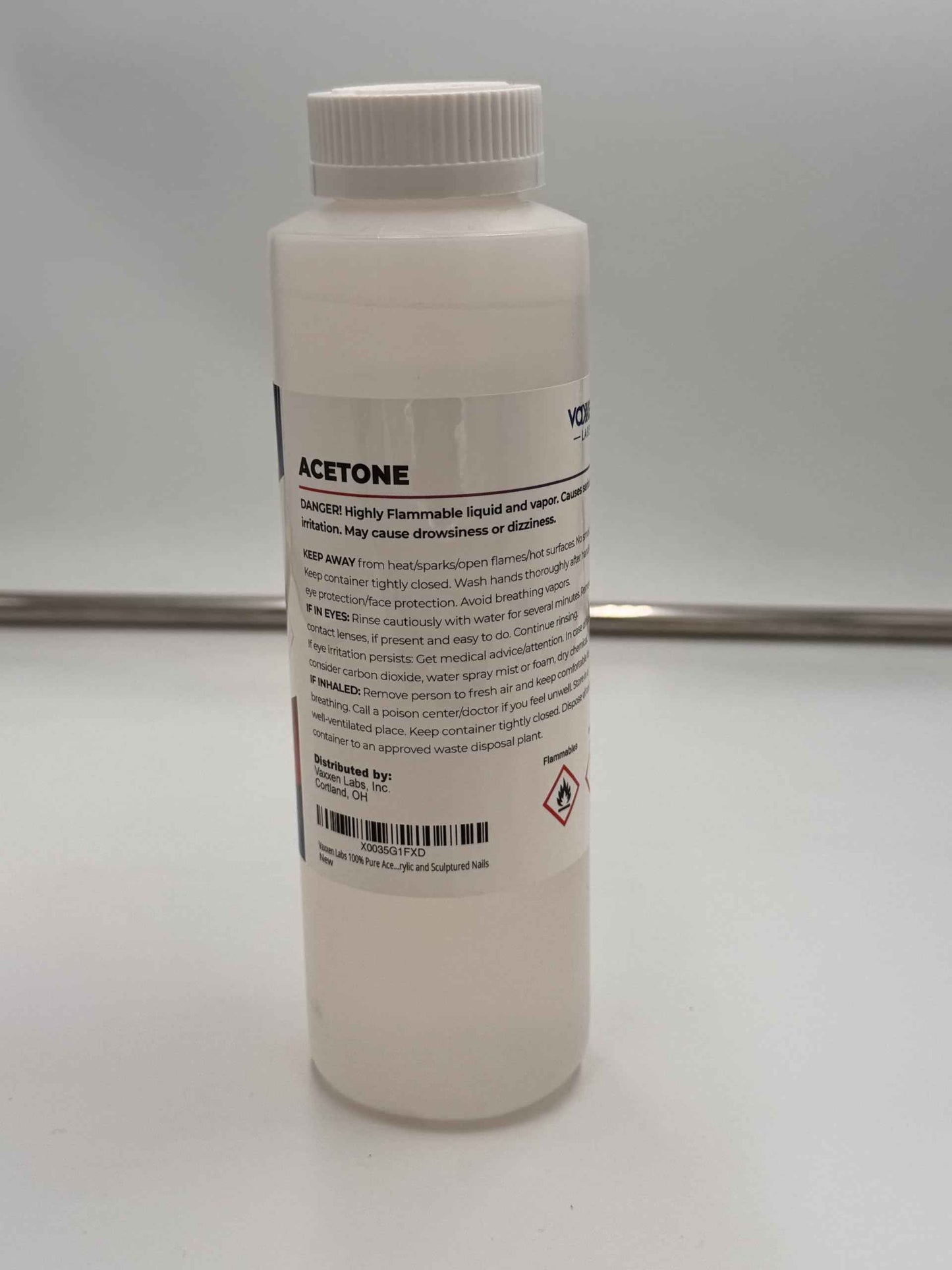 Vaxxen Labs 100% Pure Acetone (16 Fl/Oz) 2 Pack - Made in USA, Professional Strength Nail Polish Remover for Nail Polish, Gels, Acrylic, Sculptured Nails & Art Fimo