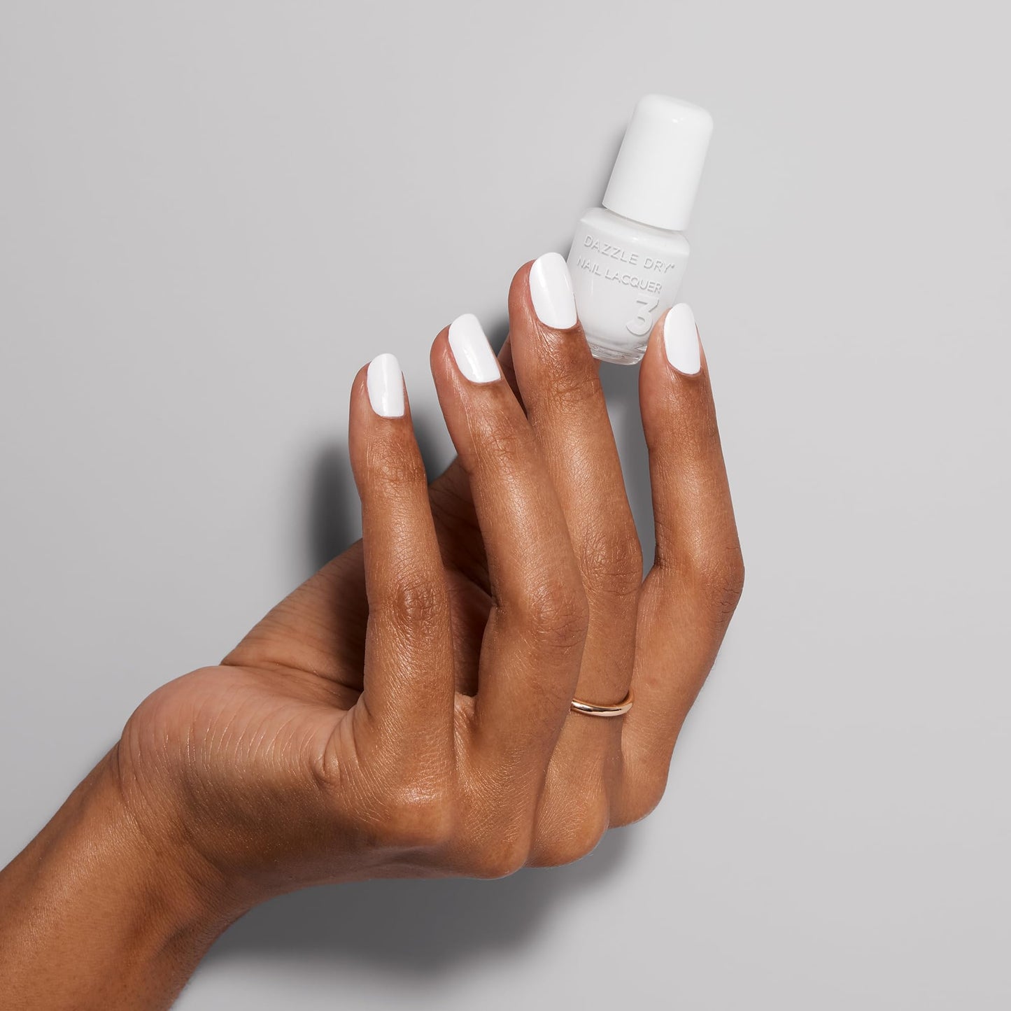 Dazzle Dry Nail Mini Lacquer (Step 3) - White Lightning - A true stark white full coverage cream. Full coverage cream. (0.17 fl oz)