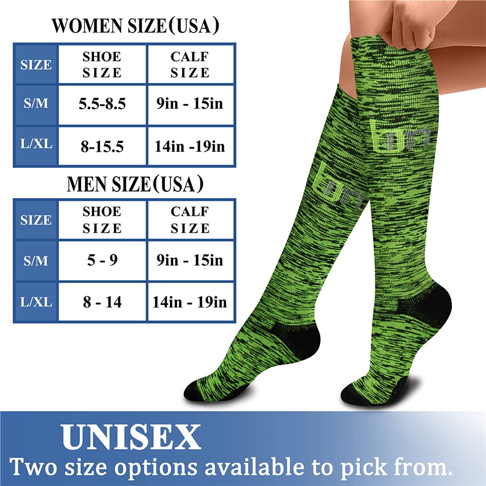 CHARMKING Compression Socks for Women & Men Circulation (3 Pairs) 15-20 mmHg is Best Athletic for Running, Flight Travel, Support, Cycling, Pregnant - Boost Performance, Durability (S/M, Multi 26)