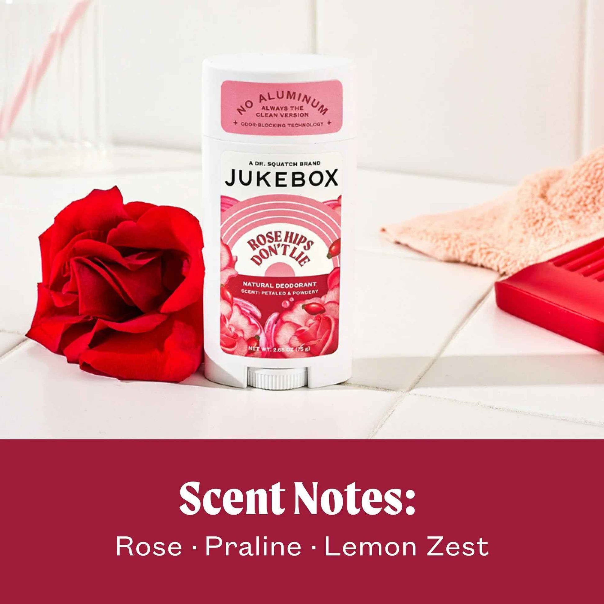 JUKEBOX Natural Deodorant for Women 3 Pack Sampler Gift Pack– Rose Hips Don't Lie, Mango No. 5, Sky Blue Malibu