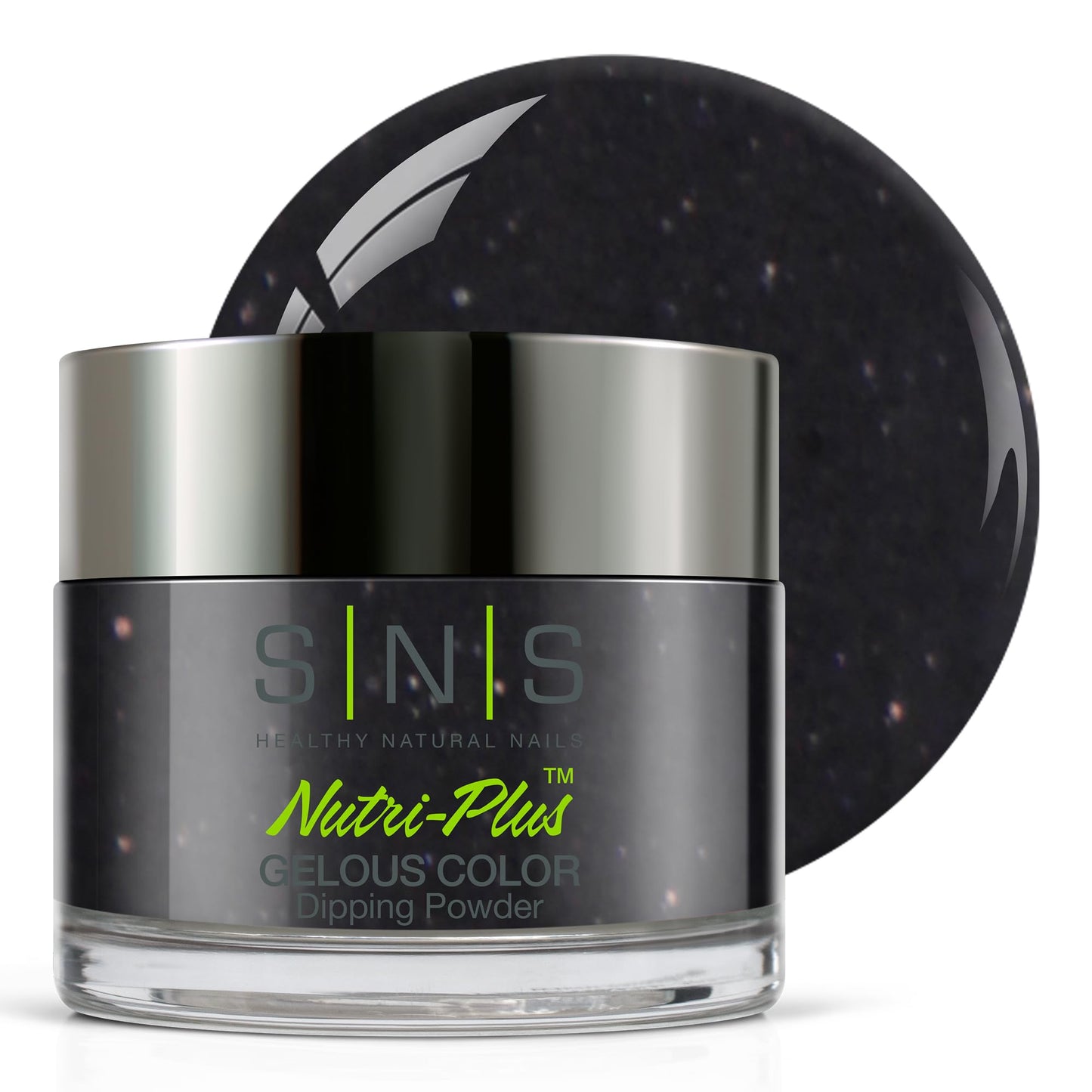 SNS Nail Dip Powder, Gelous Color Dipping Powder - Acai Bowl (Black) - Long-Lasting Dip Nail Color Lasts 14 Days - Low-Odor & No UV Lamp Required - 1 OZ