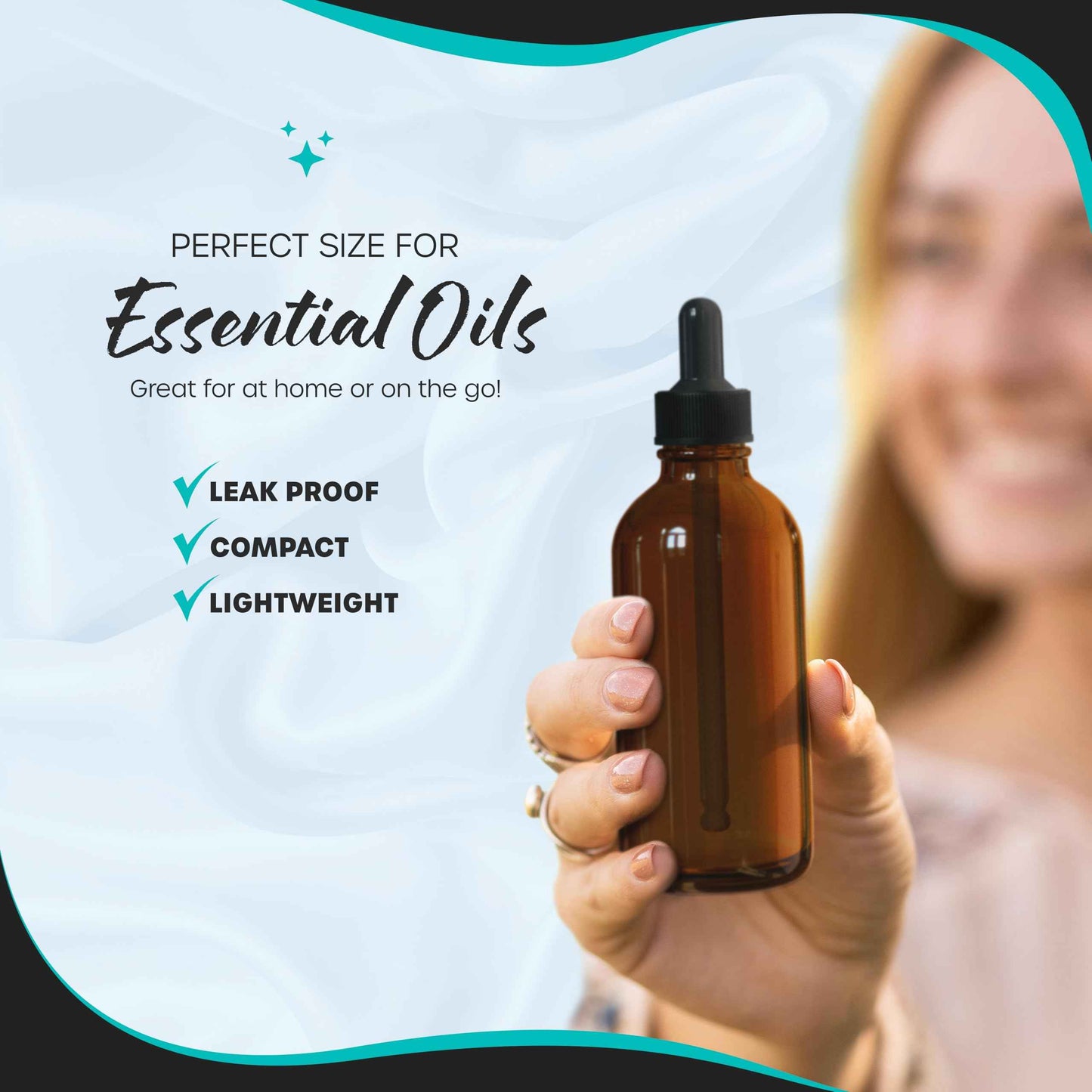 Nevlers 3 Pack Amber Dropper Bottle 4oz Set | Amber Tincture Bottles with Dropper, Shrink Wraps and Funnel | Leakproof Small Oil Bottles for Hair or Eye Dropper Bottle