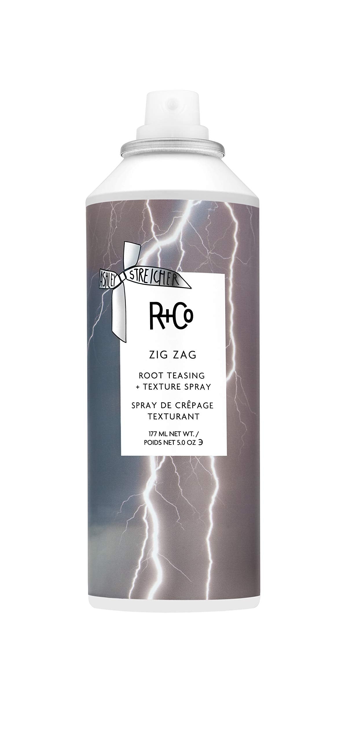 R+Co Zig Zag Root Teasing + Texture Spray | Durable Grit + Flexible Texture + Volume | Vegan + Cruelty-Free | 5 Oz