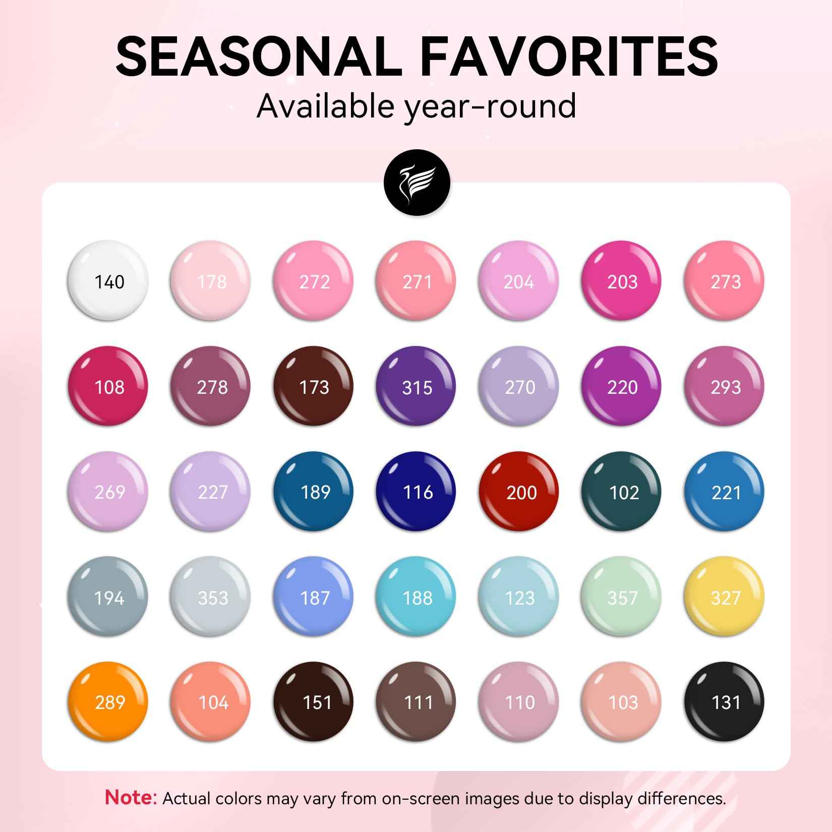 phoenixy 51 PCS Gel Nail Polish Kit with U V Light, 35 Colours Gel Polish with 5 Pcs Base Top Coat Manicure Starter Nail Polish Set Christmas Gifts for Women ST9012