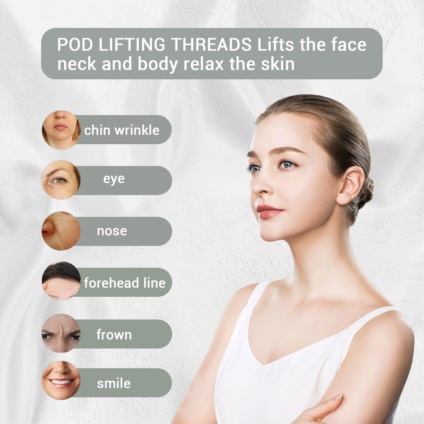 HYPOD Pdo Threads Lift, Pdo Lifting Thread for Whole Body Mono Screw Type, Stimulates Collagen Regeneration 20PCS-30G*20MM