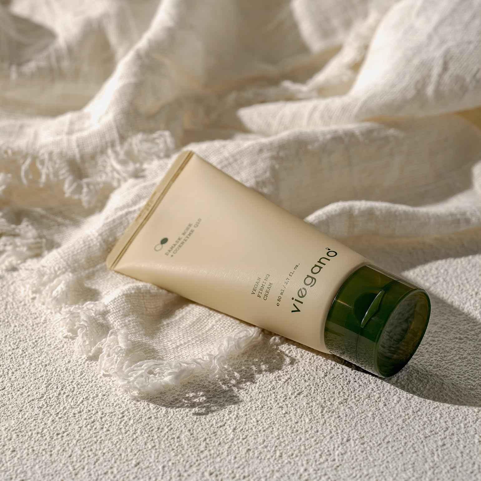 [ viegano ] Firming Cream for Sensitive Skin | Damask Rose + CoQ10 | Korean Moisturizer | Targets Fine Lines & Wrinkles | 100% Vegan | 80 mL