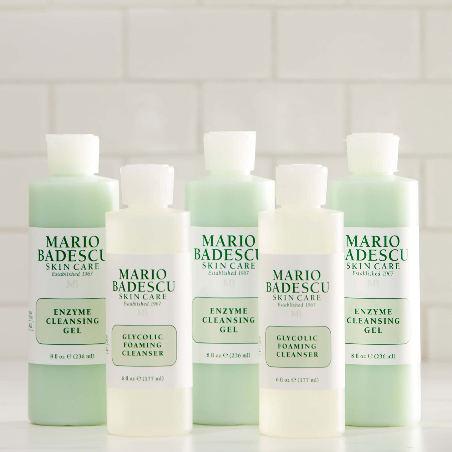 Mario Badescu Enzyme Cleansing Gel for All Skin Types| Oil-Free Face Wash with Grapefruit & Papaya Extract | Remove Excess Oil & Surface Impurities 8 Fl Oz