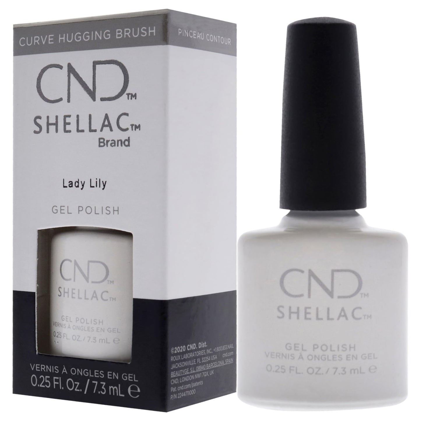 CND Shellac Gel Nail Polish, Long-lasting NailPaint Color with Curve-hugging Brush, White Polish, 0.25 fl oz