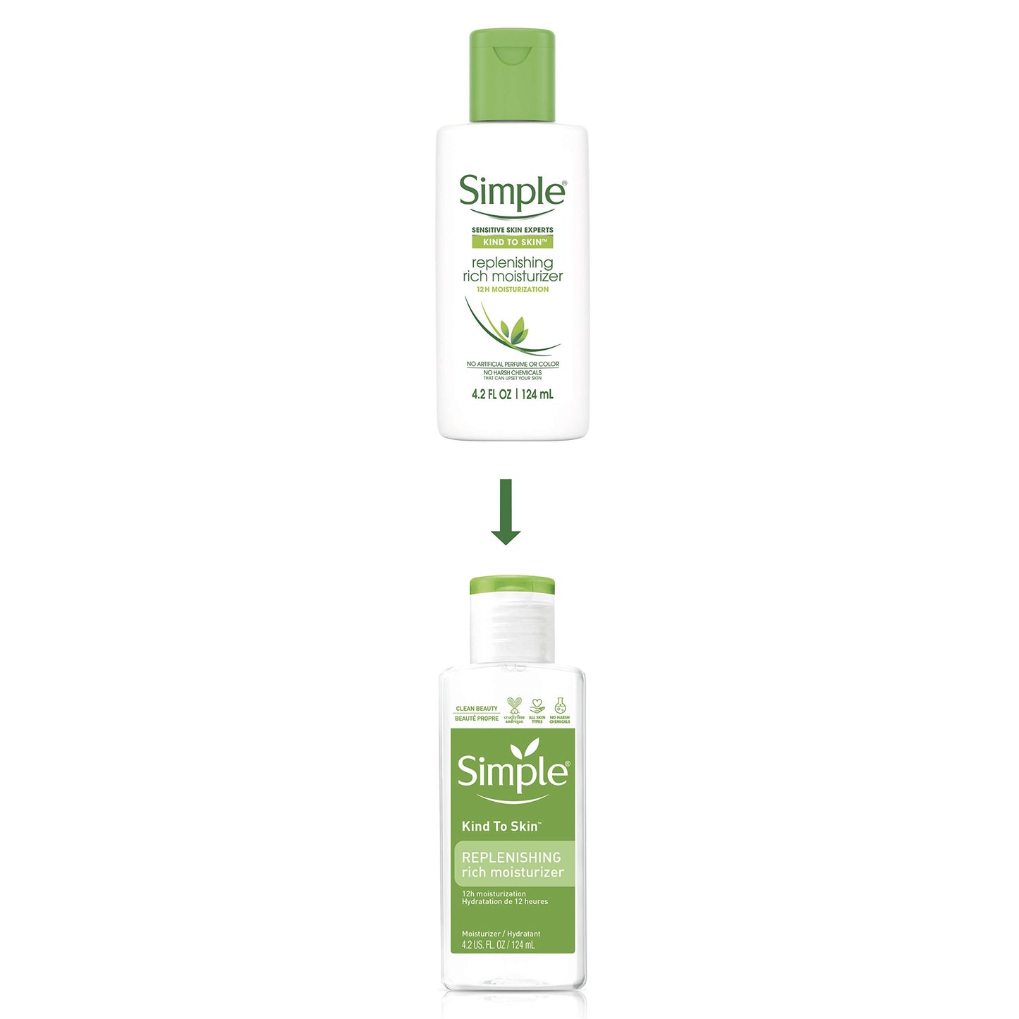 Simple Kind to Skin Face Moisturizer For Sensitive Skin Replenishing Rich 12-Hour Moisturization for All Skin Types 4.2 oz