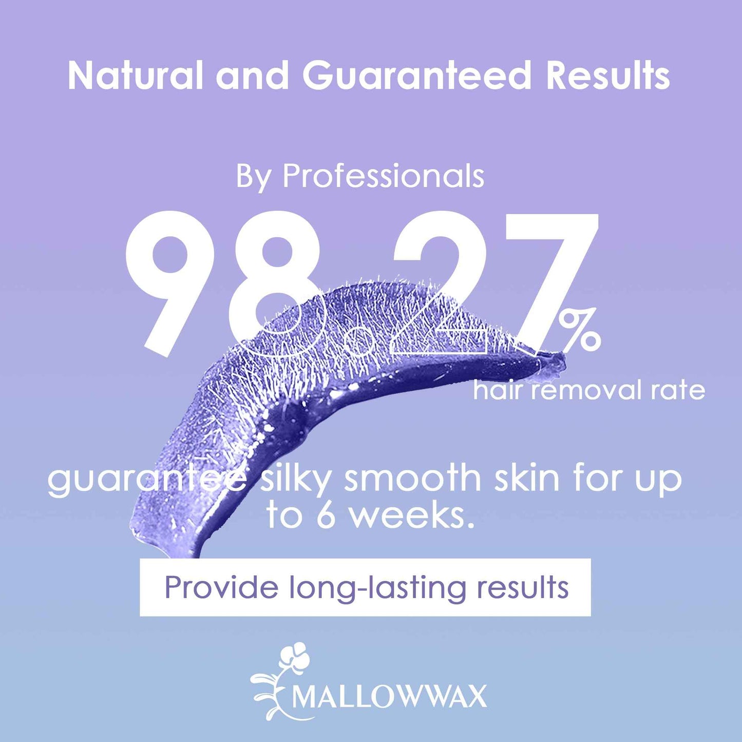 Mallowwax Hard Wax Beads, 2-Pack: 1lb Lavender for Coarse Hair Full Body, 1lb White for All Hair Types Face, Eyebrows, Brazilian Bikini, Legs, Underarms